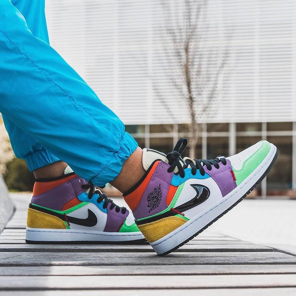 colourful jordan 1 mid