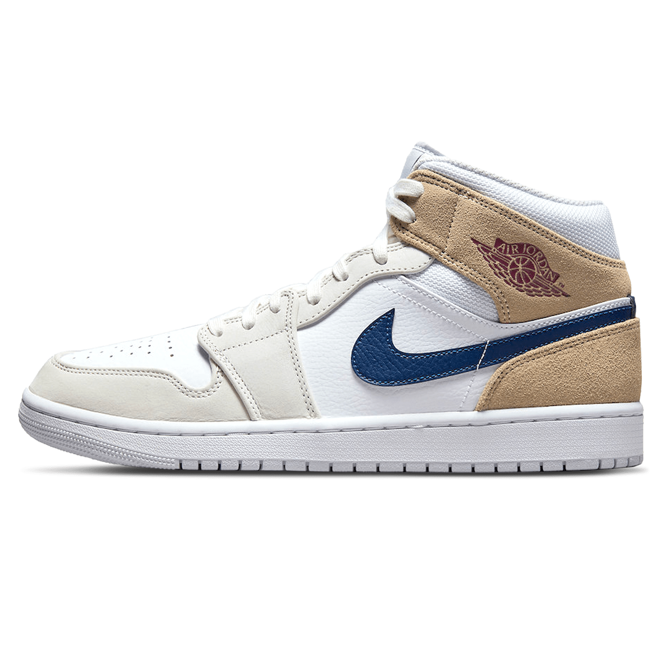 Air Jordan 1 Mid 'Tan Suede Navy'