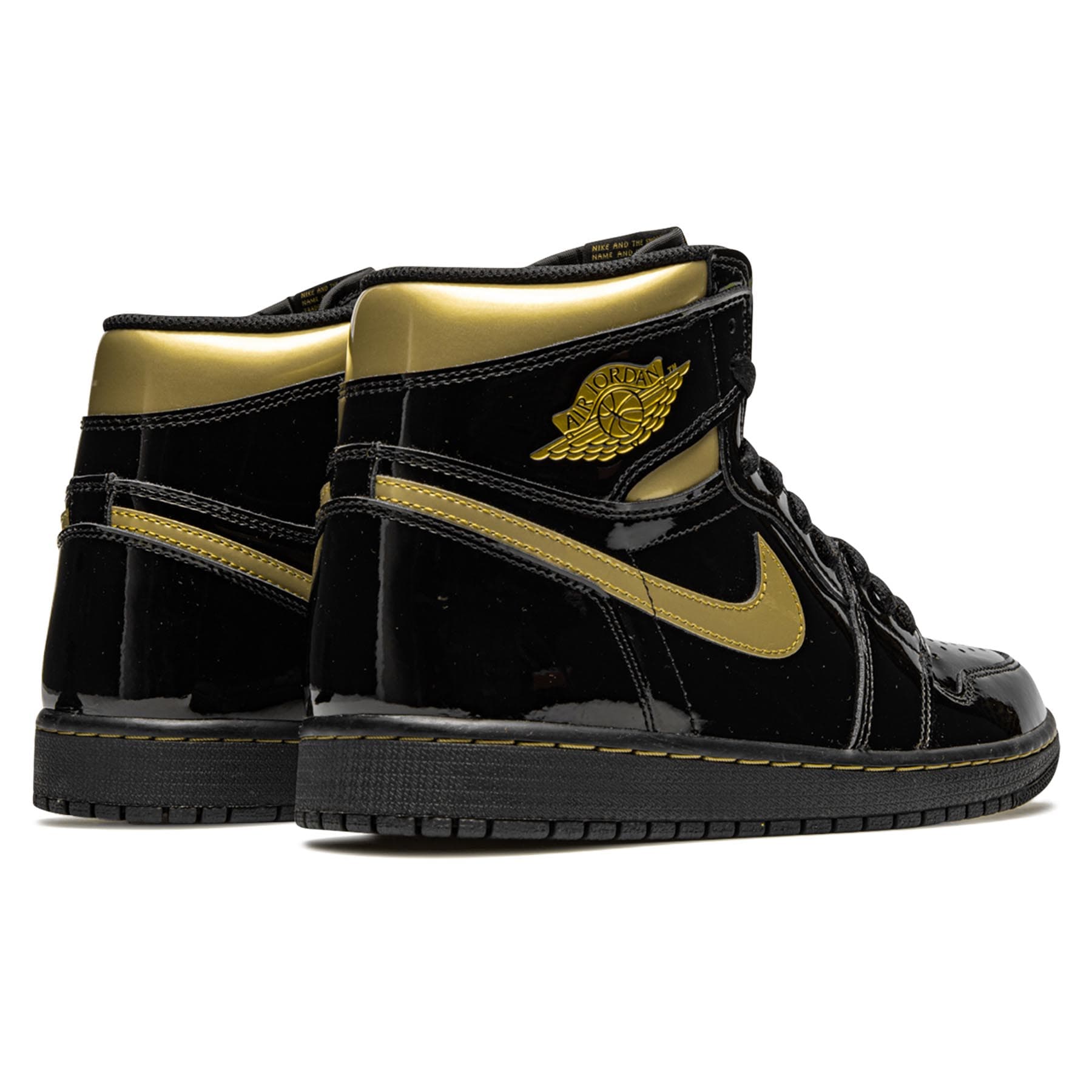 the gold and black jordans