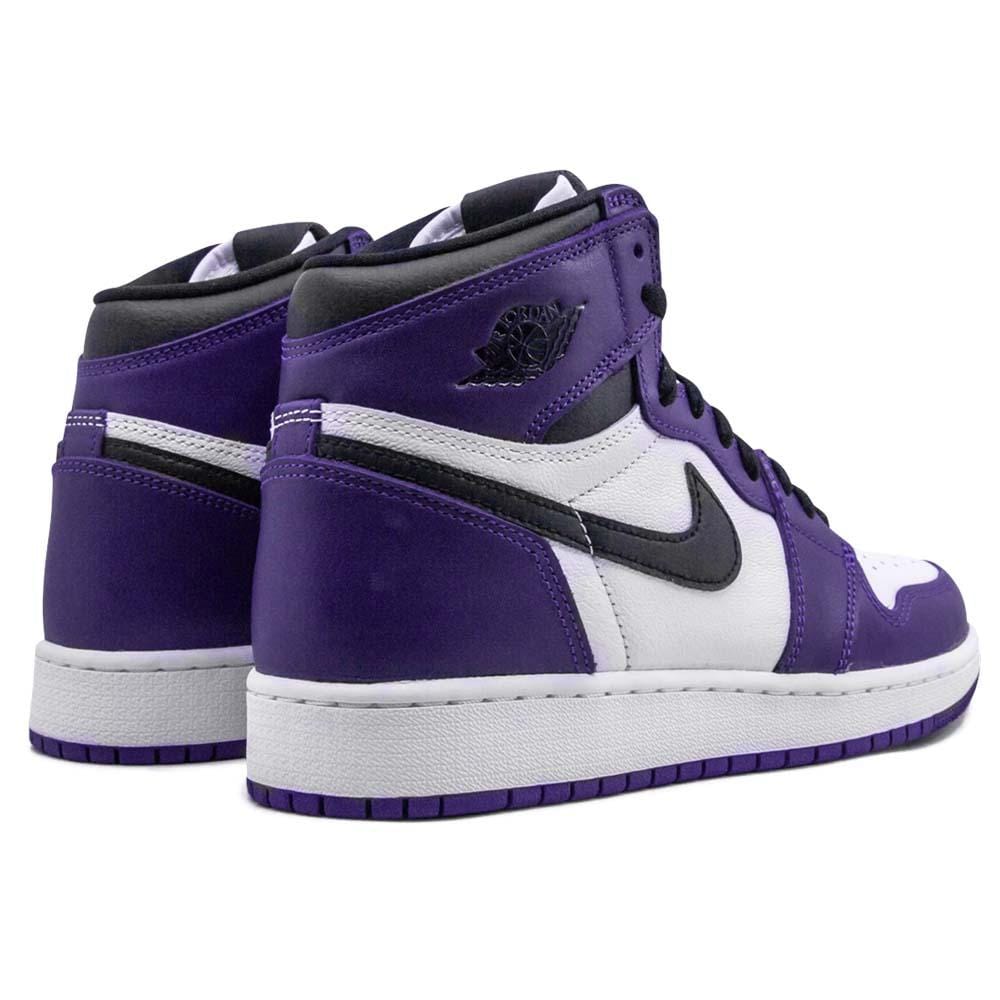 grade school jordan 1 court purple
