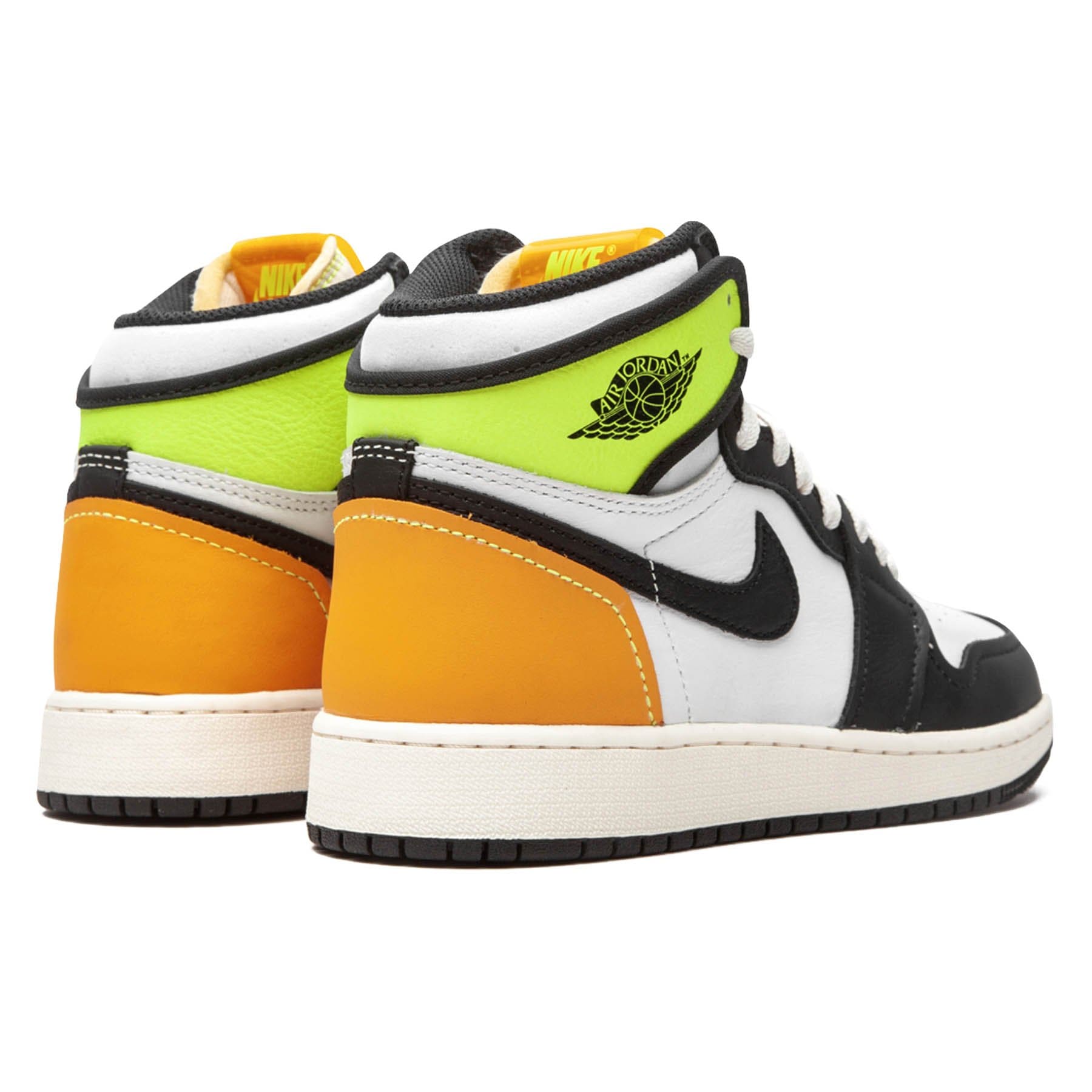 air jordan 1 retro high white black volt university gold