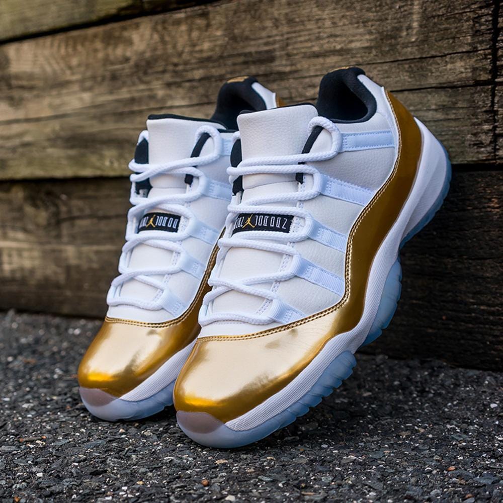 Air Jordan 11 Retro Low White Metallic Gold — Kick Game