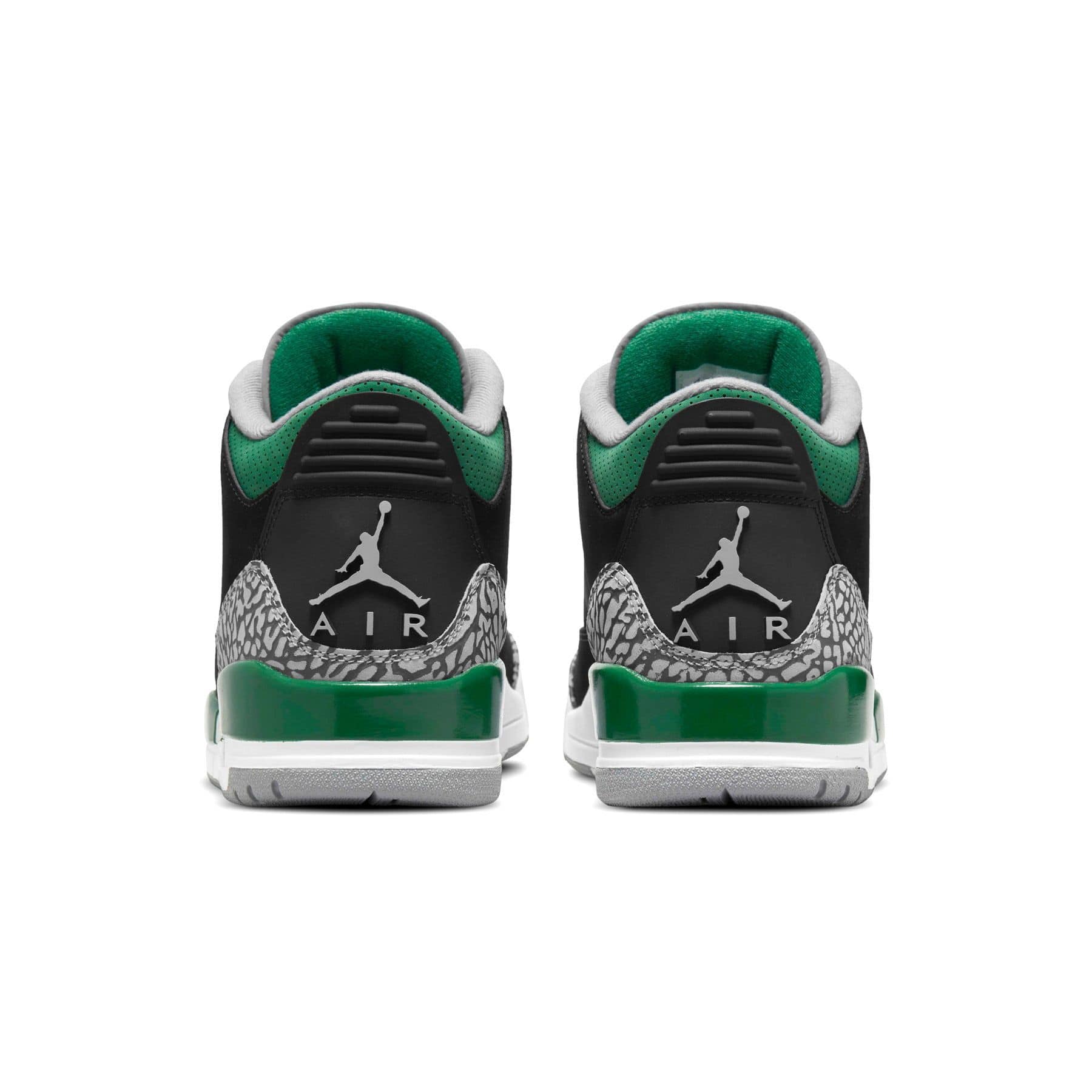 gray and green jordan 3s