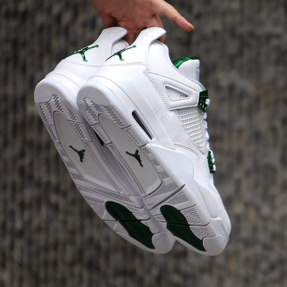 green and white jordan 4s