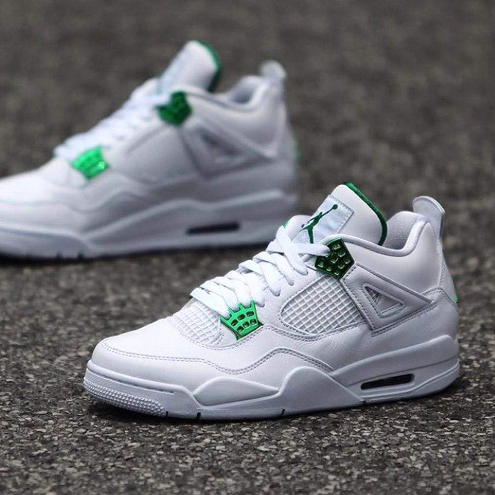 jordan 4s green and grey