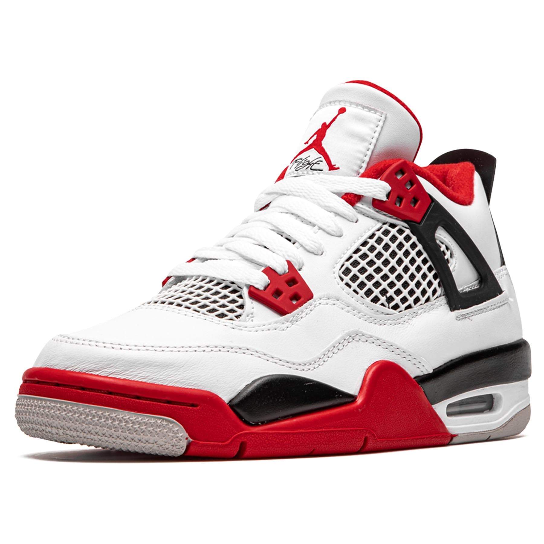 fire red air jordan 4s