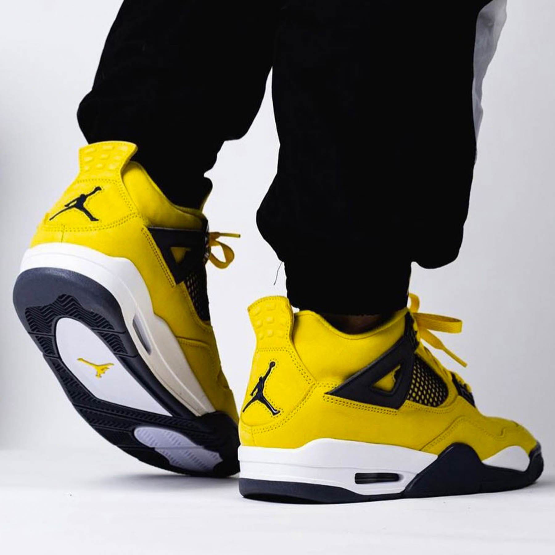 jordan 4 lighting yellow