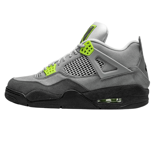 grey and neon jordan 4