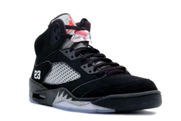 all black air jordan 5