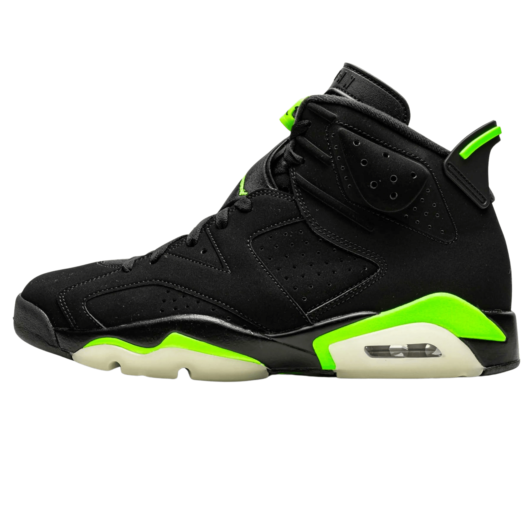 black and electric green jordan 6