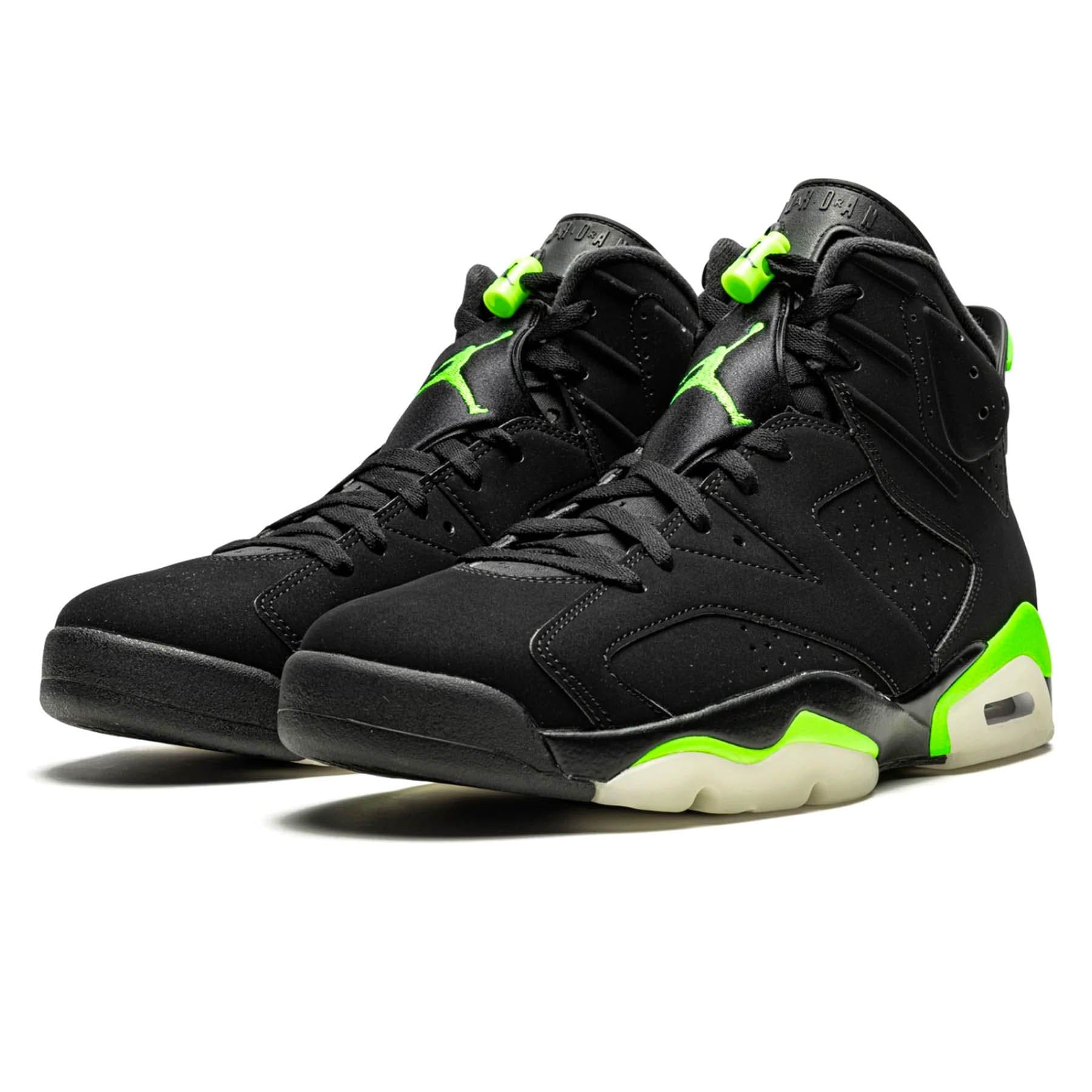 black and green air jordan 6