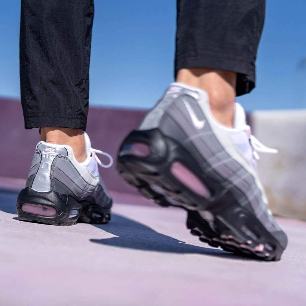 air max 95 pink foam on feet