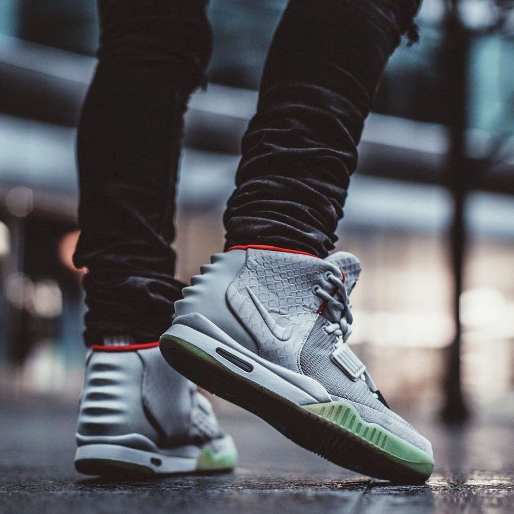 on feet air yeezy 2