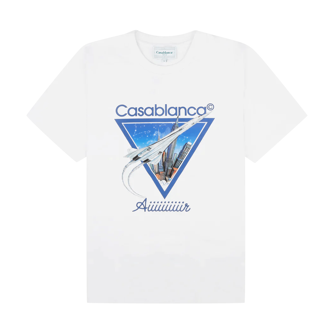 Casablanca 'Aiiiiiir' Printed White T Shirt