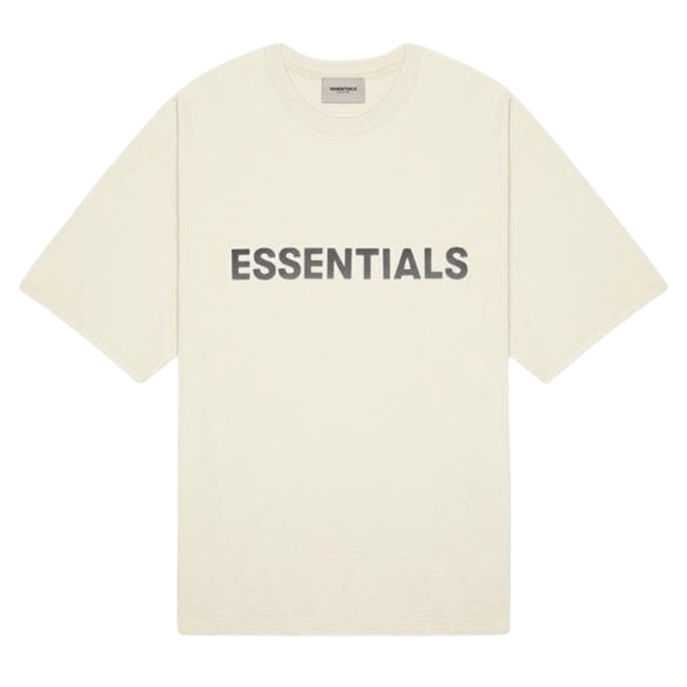 FEAR OF GOD ESSENTIALS 3D Silicon Applique Boxy T-Shirt Buttercream