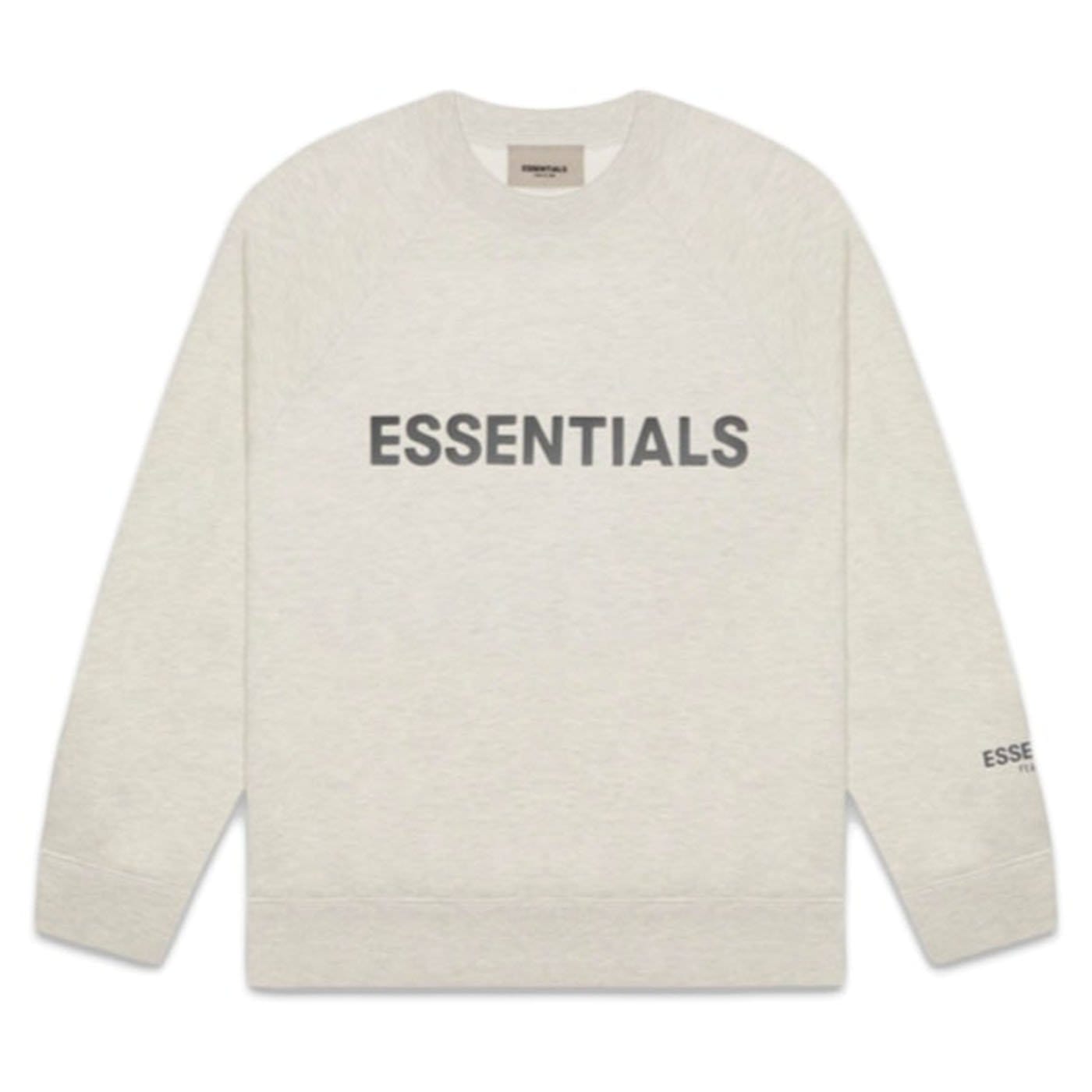 FEAR OF GOD ESSENTIALS 3D Silicon Applique Crewneck Oatmeal Heather