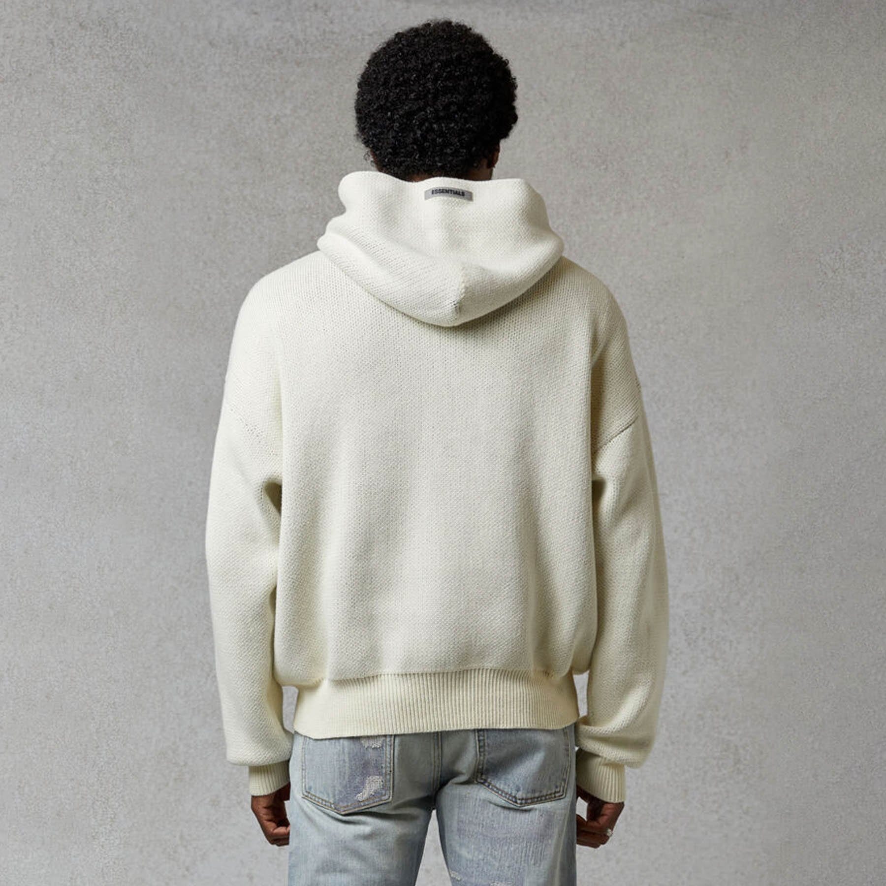 FEAR OF GOD ESSENTIALS Knit Hoodie Cream — Kick Game