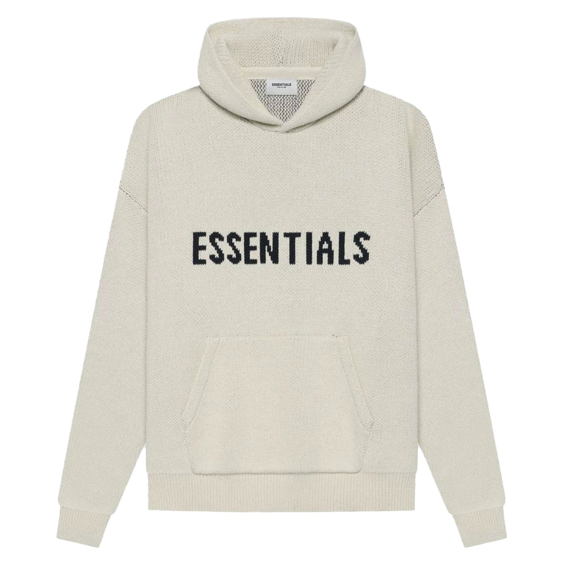 FEAR OF GOD ESSENTIALS Knit Pullover Hoodie Moss