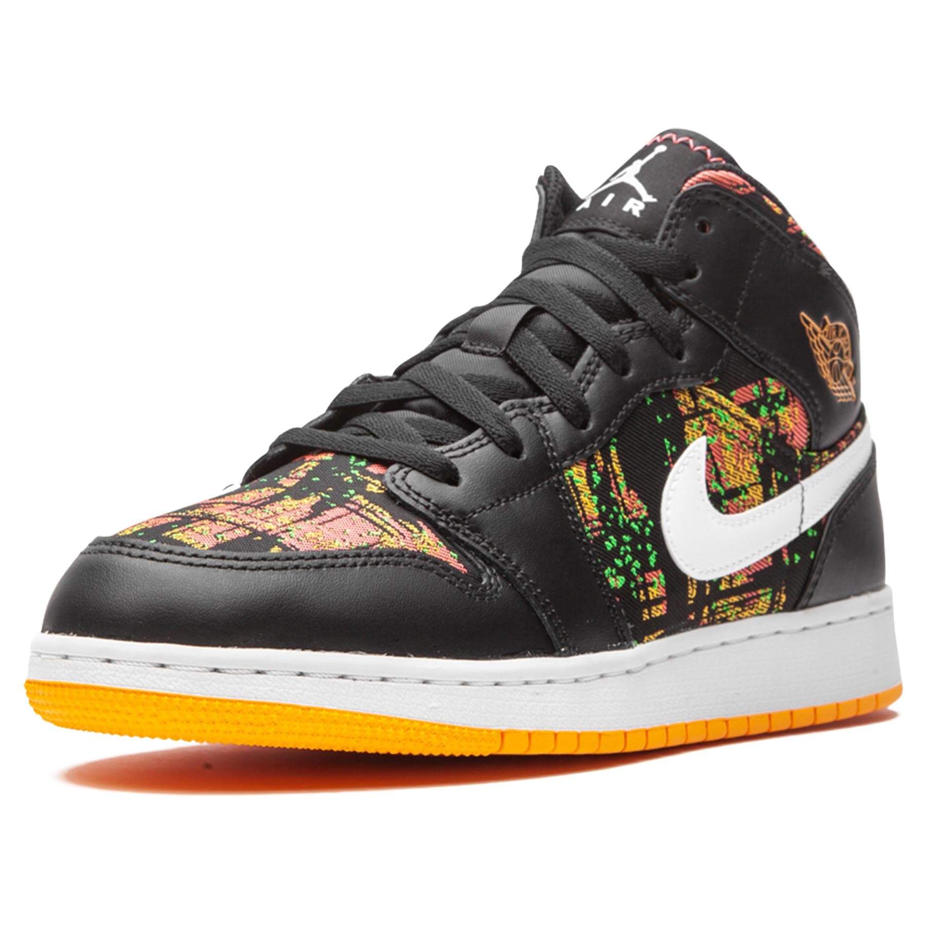 black green and orange jordan 1