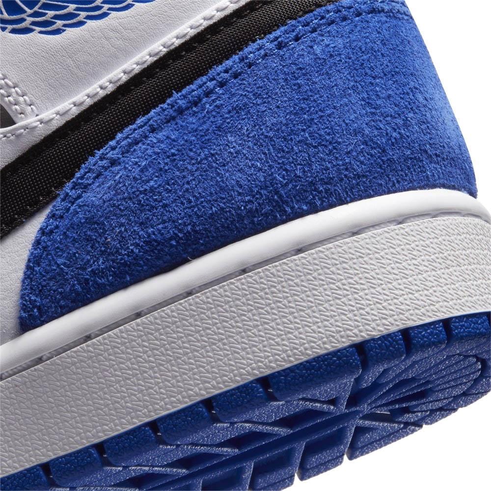 jordan 1 mid se white black royal