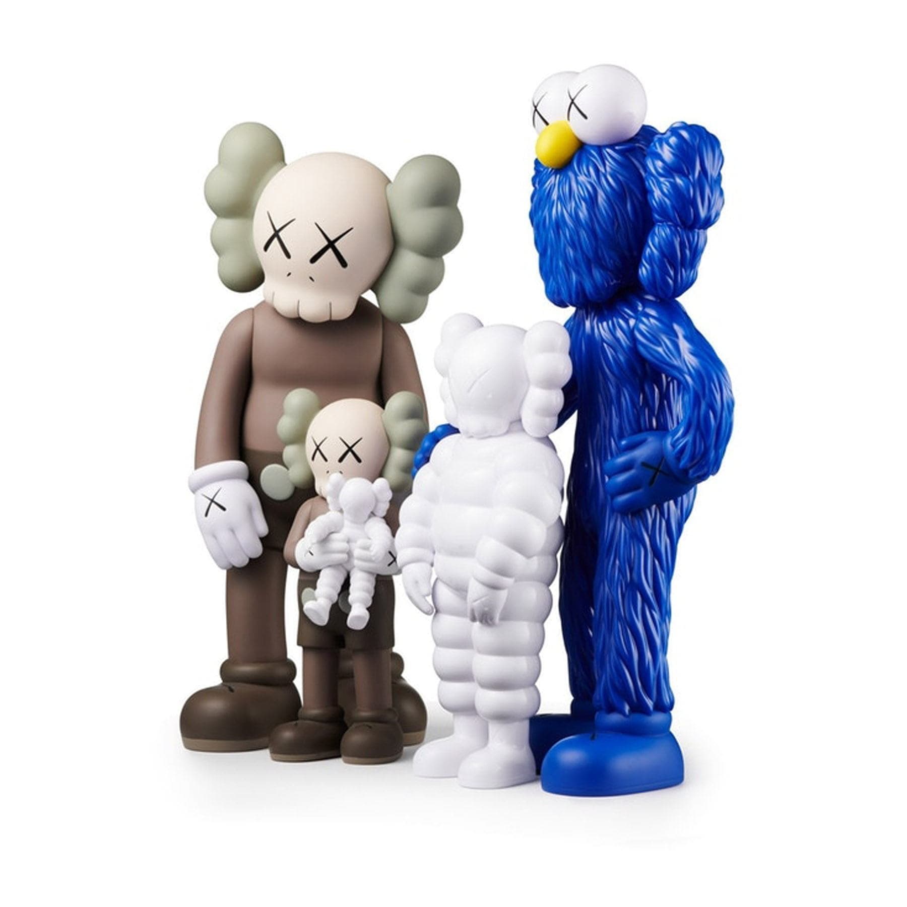 お気に入り キャラクターグッズ KAWS WHITE BLUE BROWN FAMILY ...