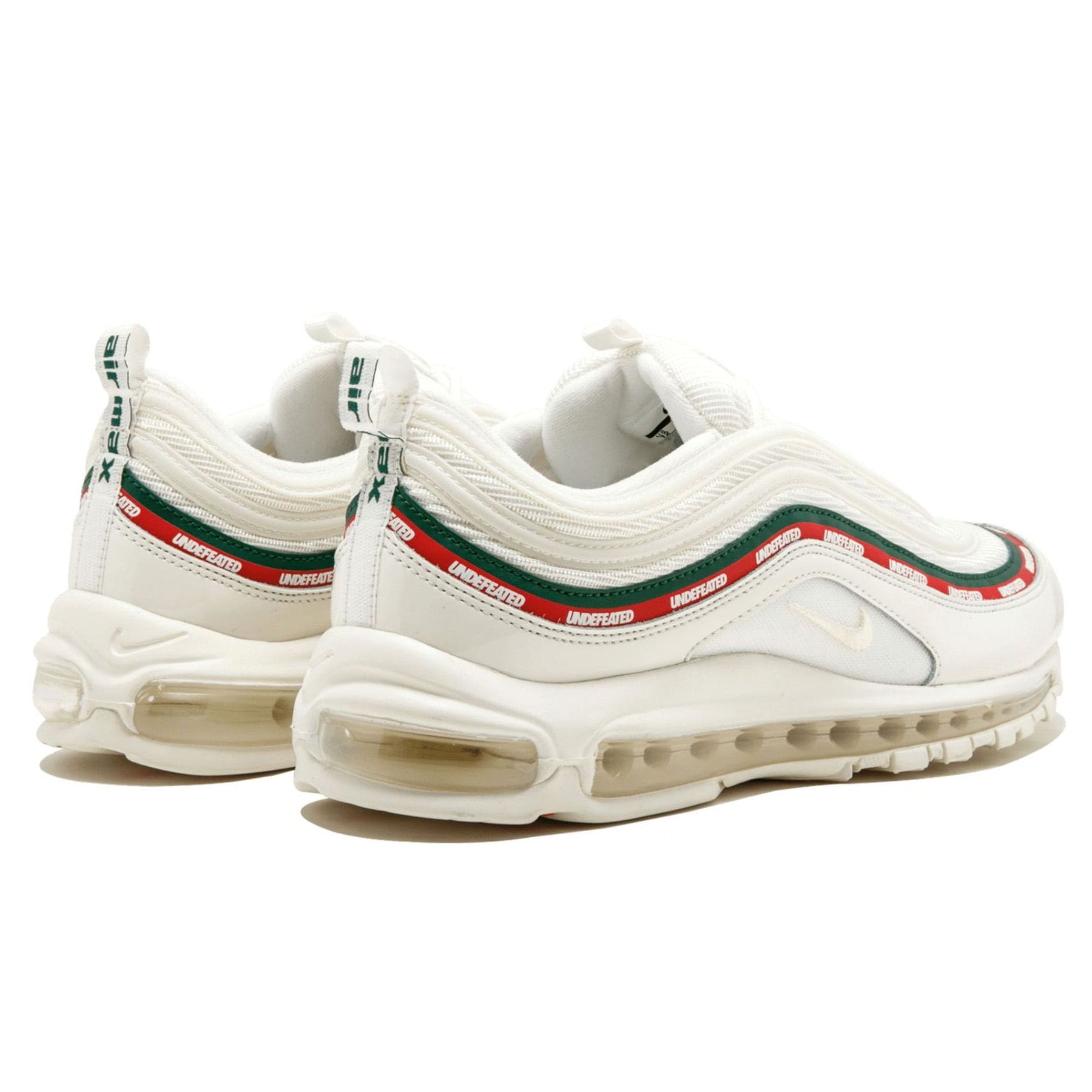 air max 97 undefeated white green red sneakers