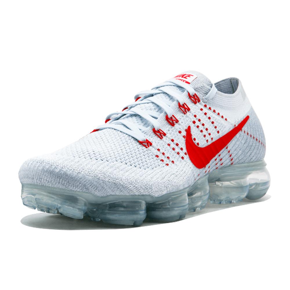 vapormax flyknit white red