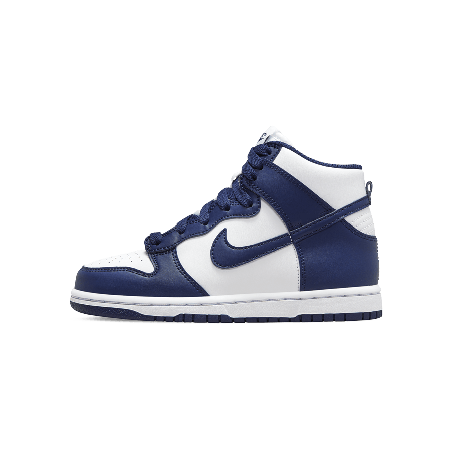 blue nike dunks high tops