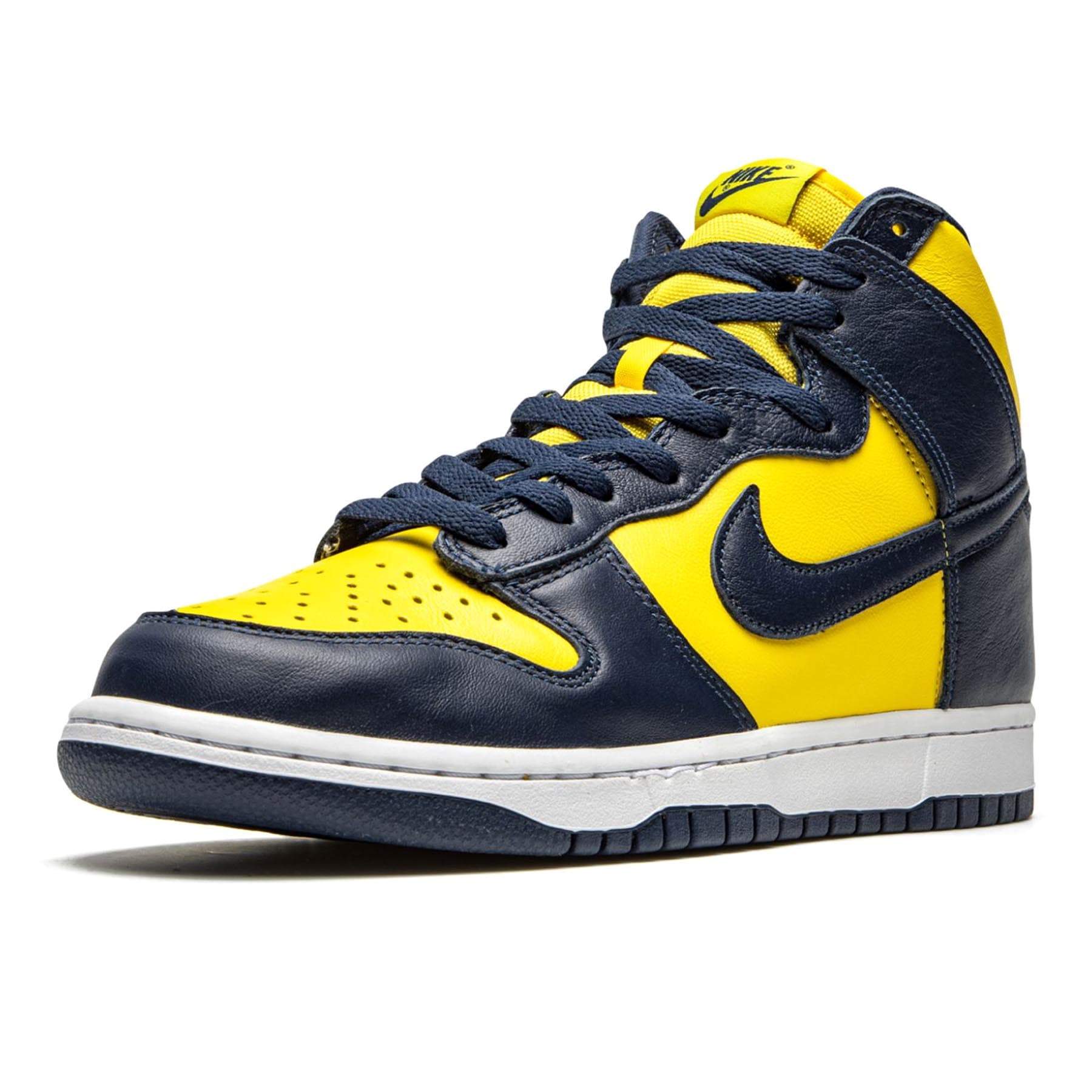 nike dunk high yellow blue