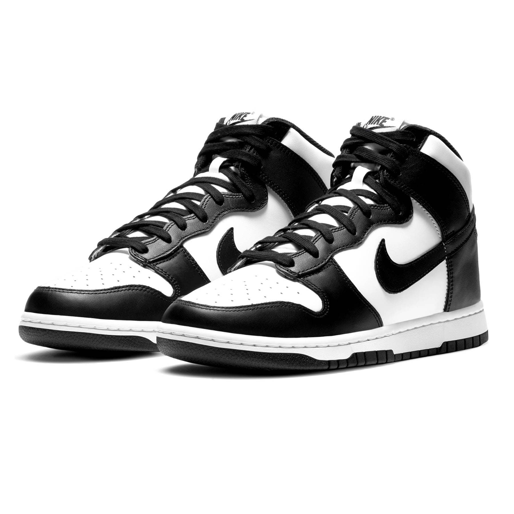 nike dunk high black and white