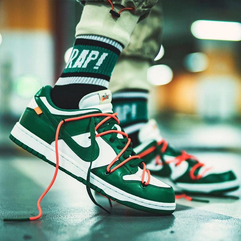 nike sb off white pine green