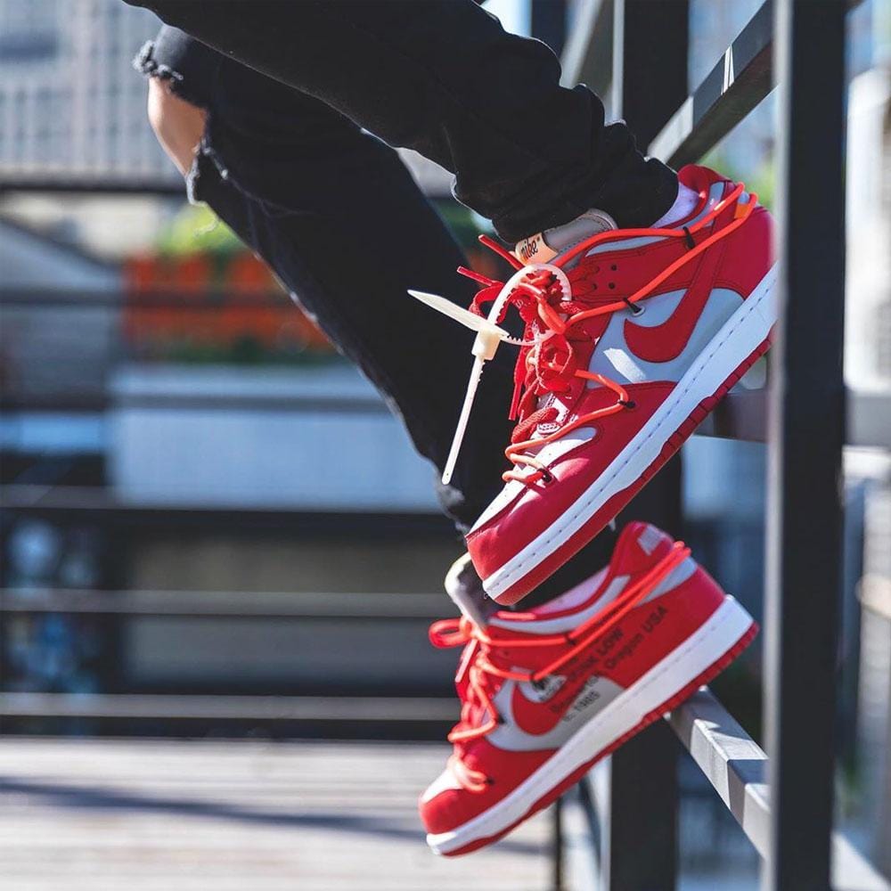 red and white dunk lows