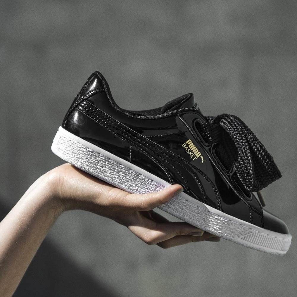 puma basket heart black