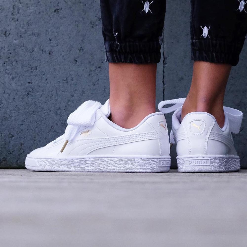 puma heart white