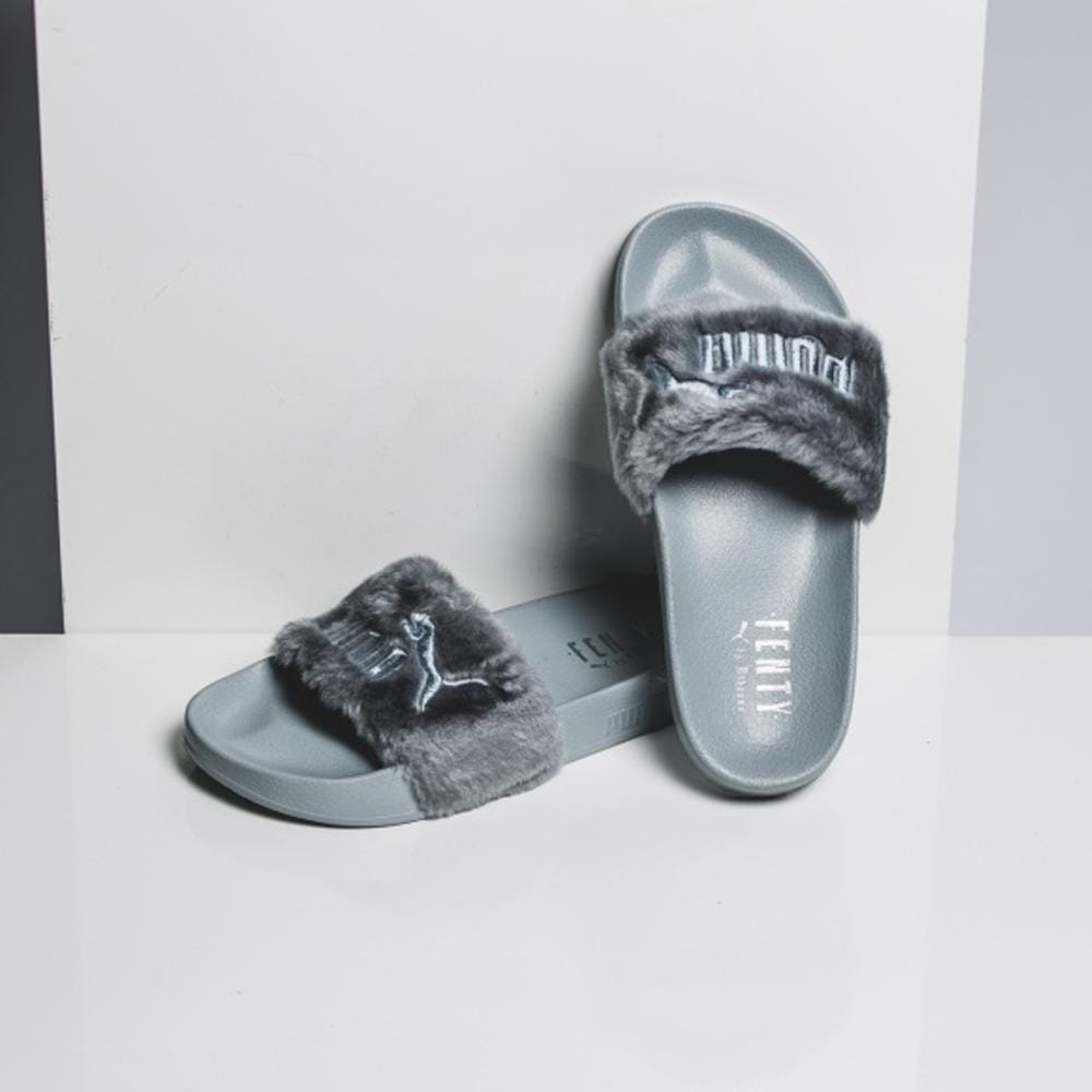 puma x rihanna leadcat fenty fur slide