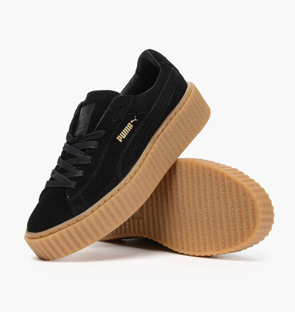 puma creepers black and gum