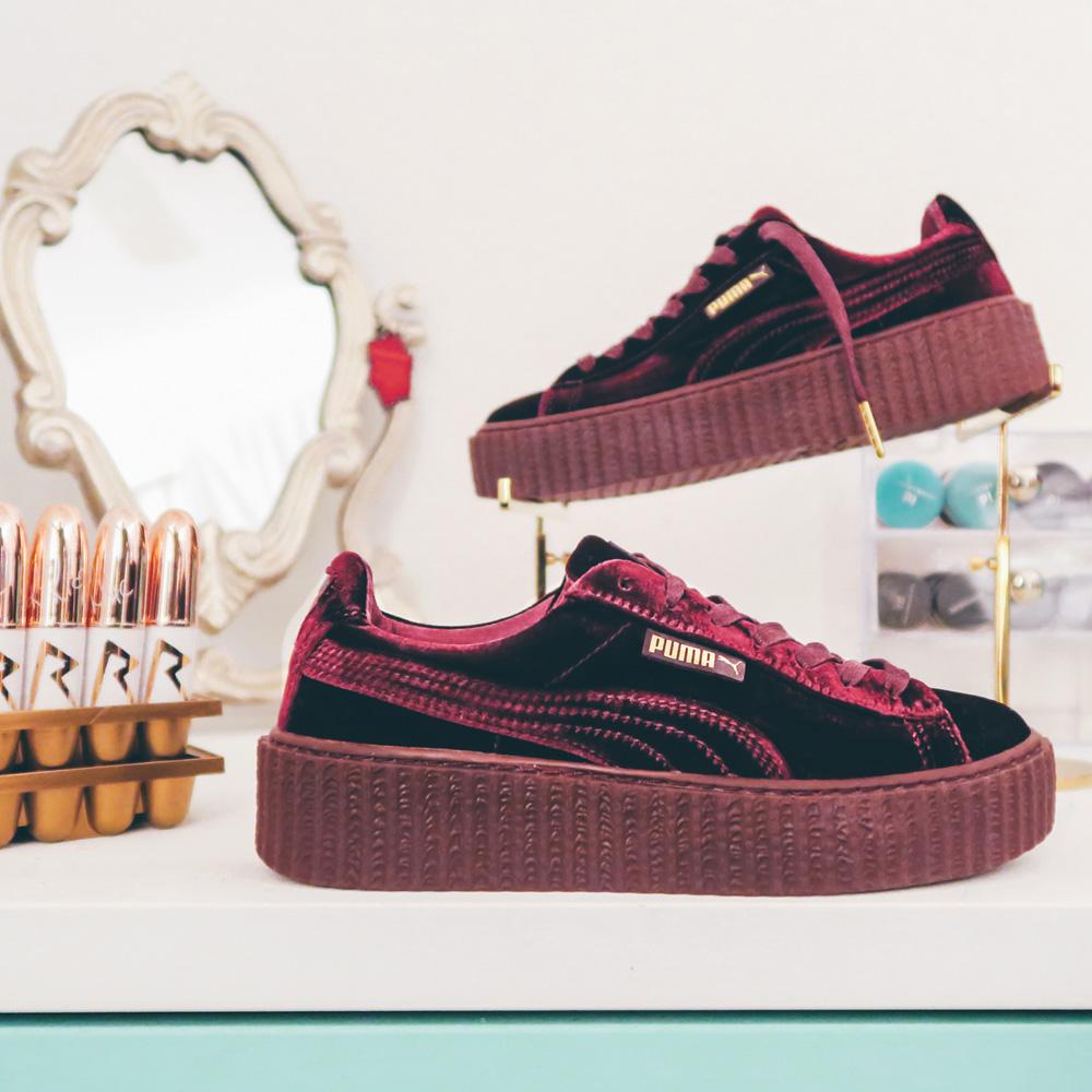 fenty velvet creepers burgundy