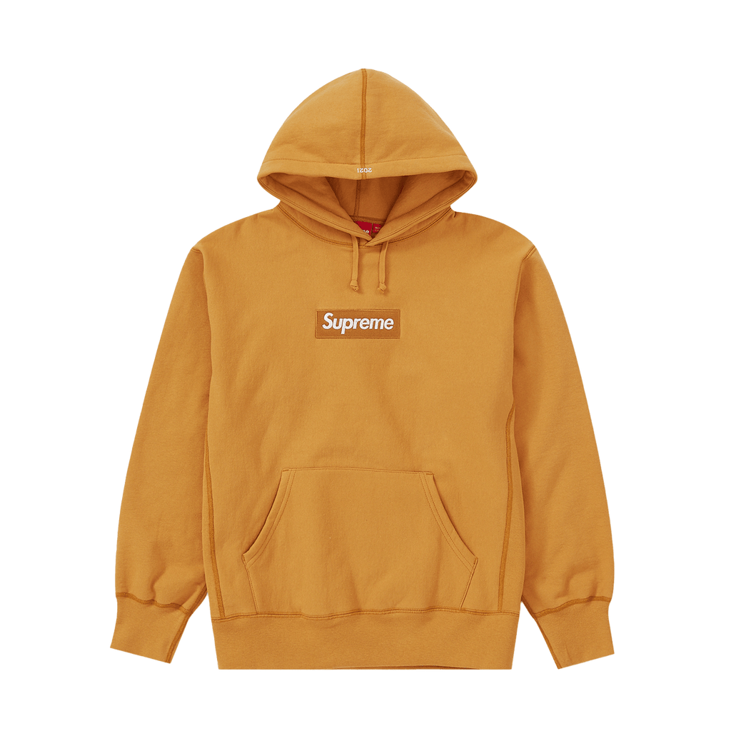 Supreme Box Logo Hooded Sweatshirt 'Light Mustard' — Kick Game