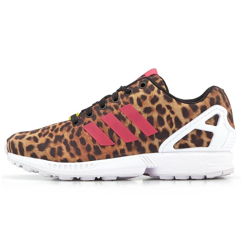 adidas zx flux torsion leopard print animal womens trainers