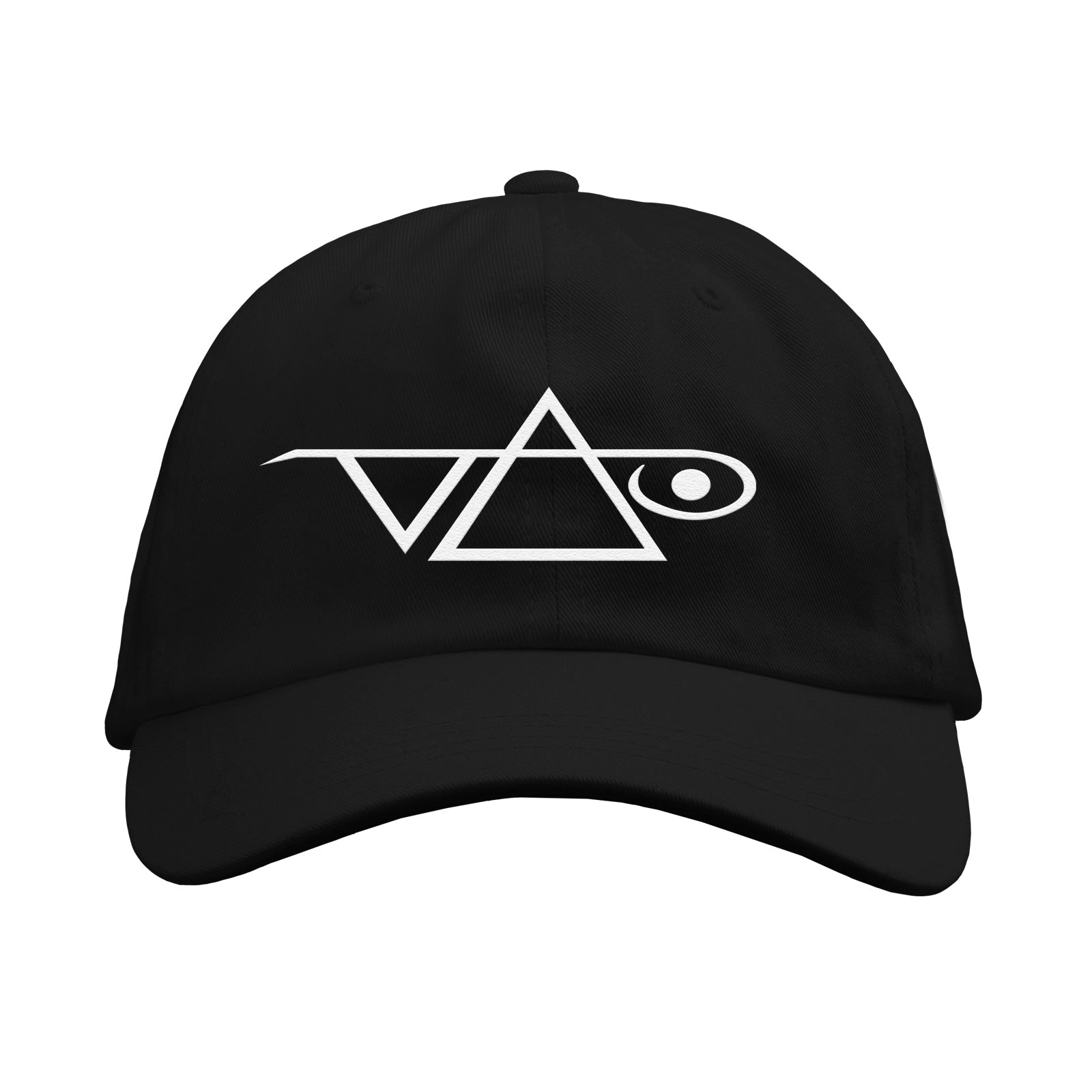 Download White Logo Black Dad Hat - Steve Vai