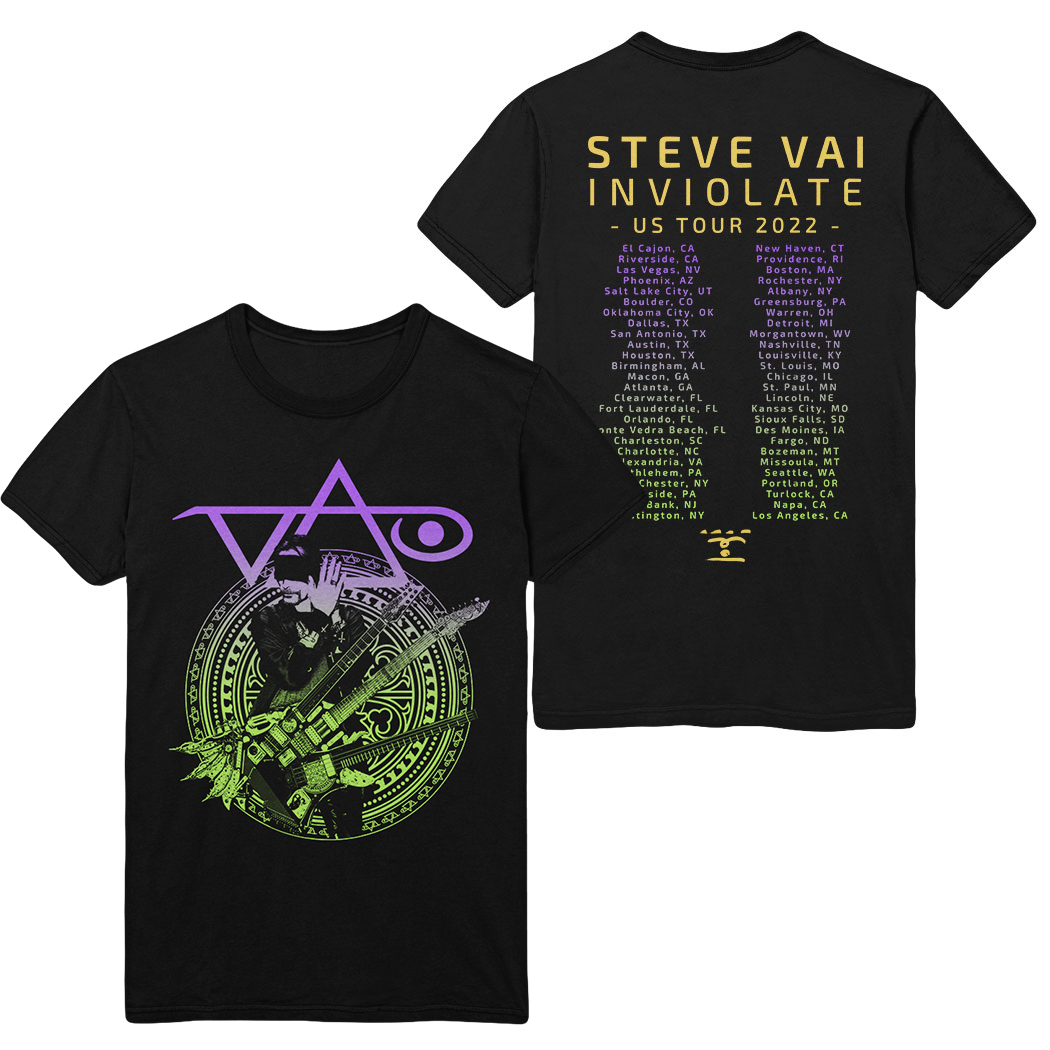 Inviolate U.S. Tour Black T-Shirt - Steve Vai product image