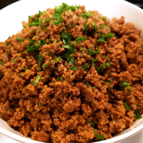 Taco Meat Sprinkled with Herbs