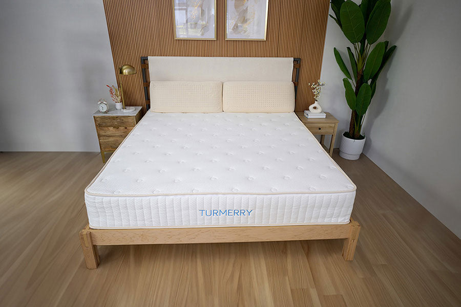 Latex mattress with high density support foam for firmer beds