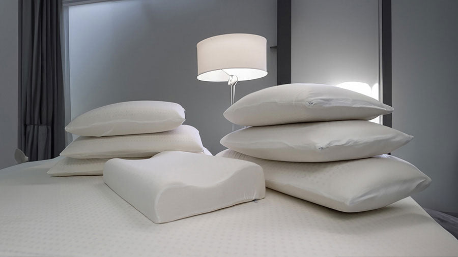 Pillows on signature mattress with natural materials