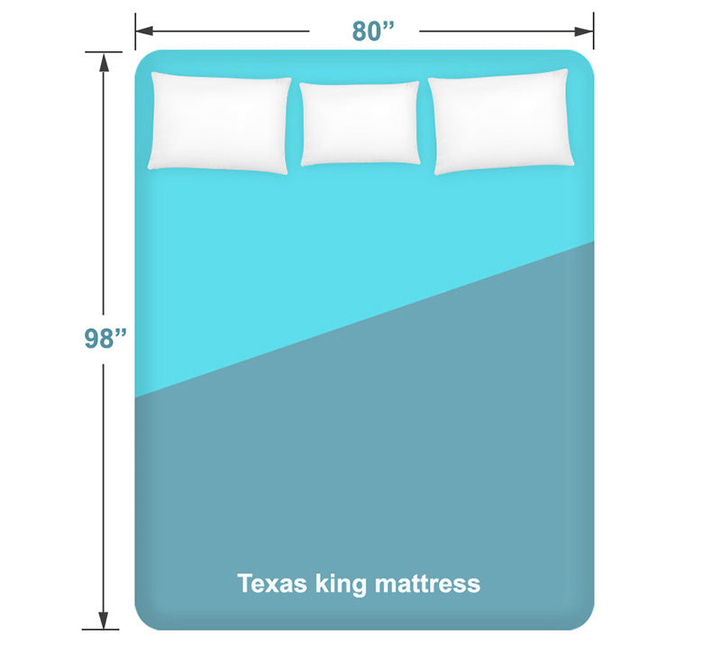 texas king bed dimensios