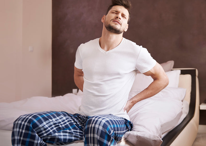 back pain and irregular sleeping patterns due to bad mattress