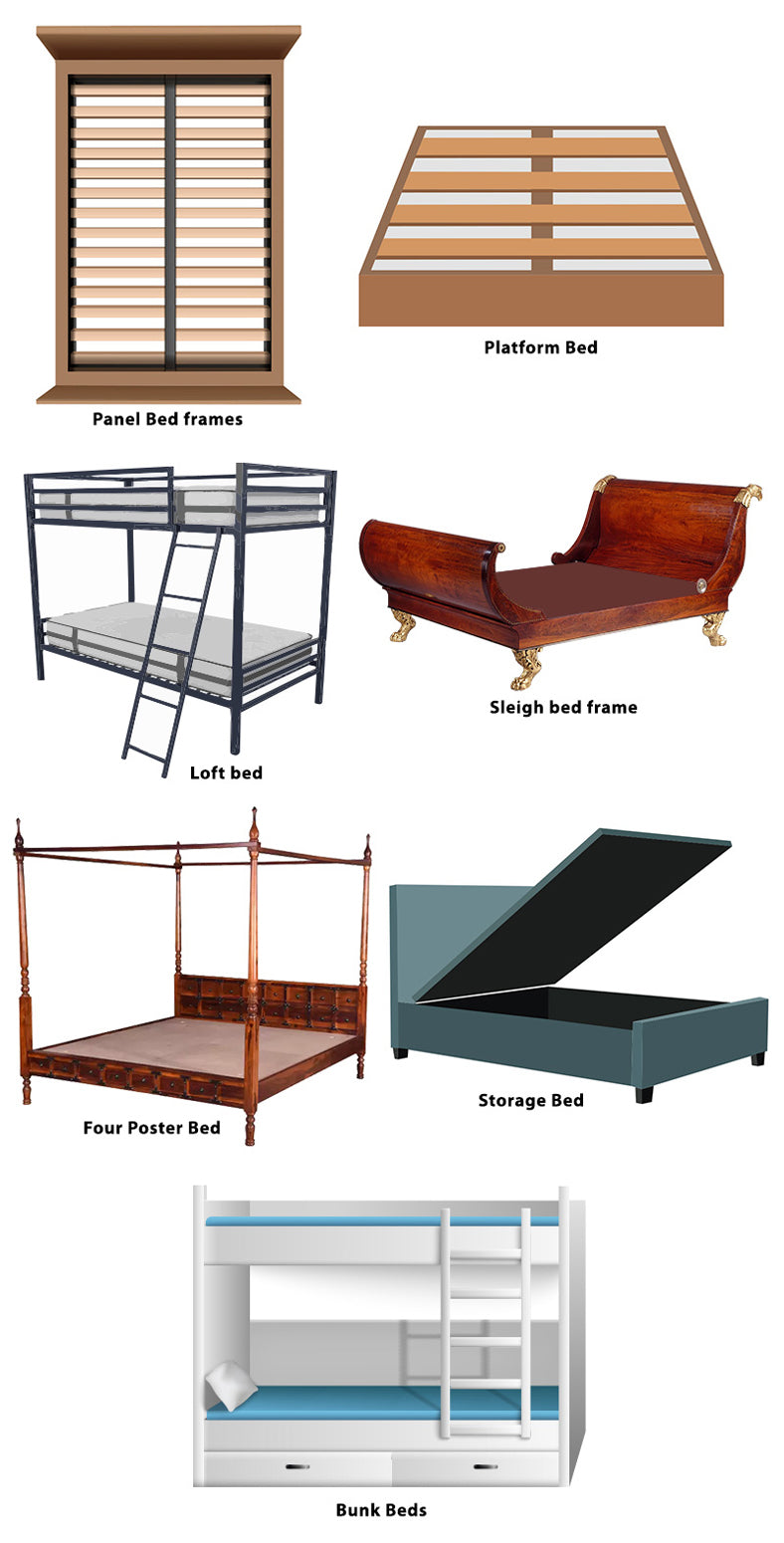 different bed frame styles
