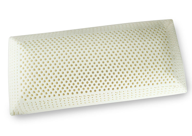 a natural latex pillow with medium firmness and mid-loft