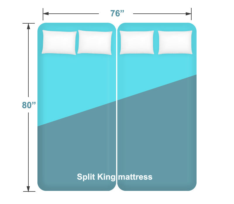 split queen mattress dimension