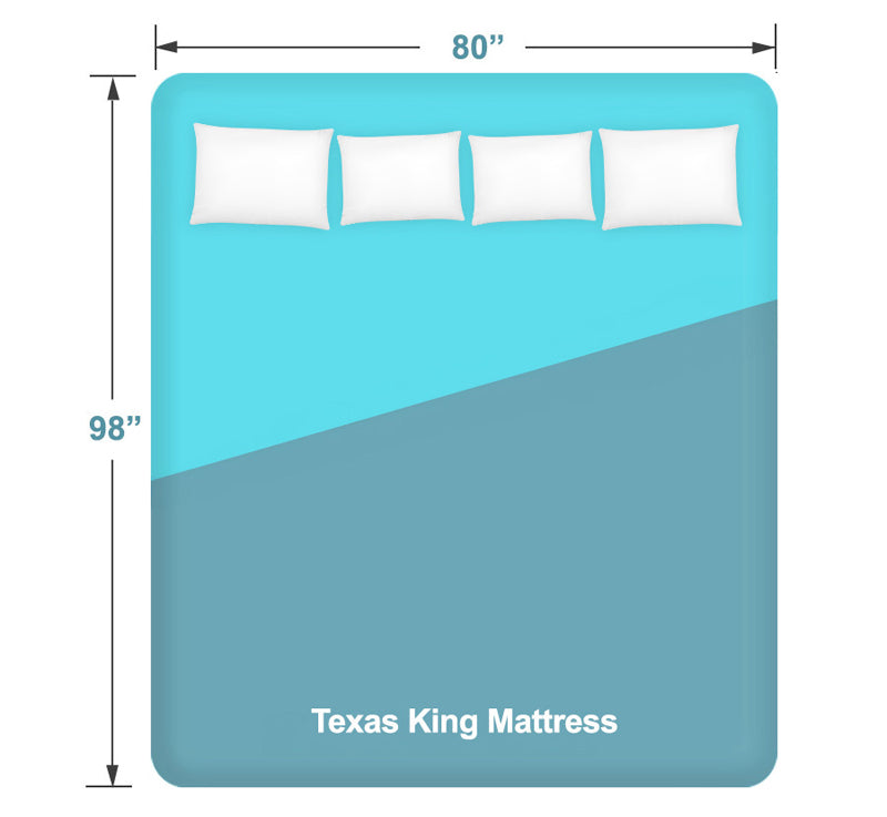 texas king size bed dimensions